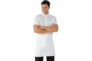 NOVAPLUS Isacco 086000 Vita Grembiule senza Tasca, Taglia 70cm x 46cm, Bianco