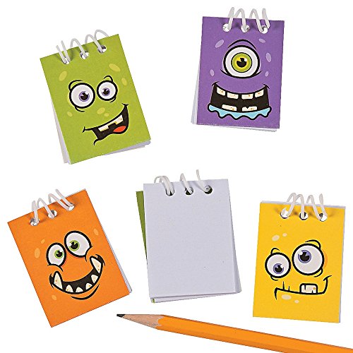 12 x Notizblock Blöcke Mitgebsel Monster Monsterparty Kindergeburtstag Geburtstag Halloween Gespenster