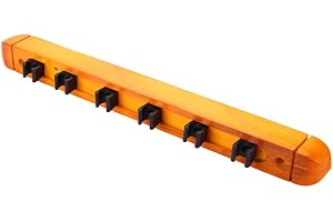 Alomejor Cue poolställ trä biljard Cue Pole väggmonterad rack pinnar för poolbarer, klubbar och biljardspelare