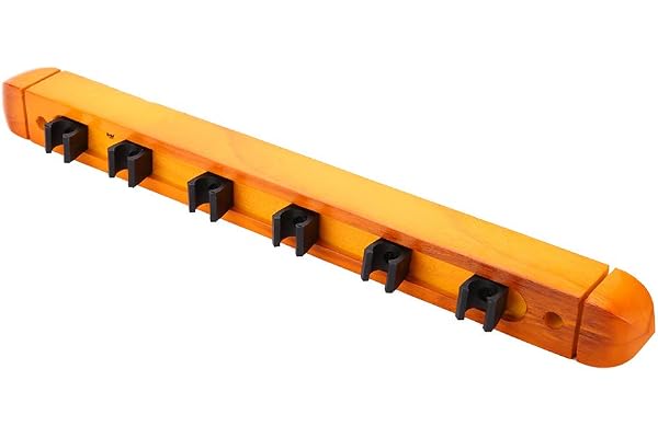Alomejor Porte- de Billard en Bois Snooker Support pour Queues de Billards Murales avec Clips pour 6 Files d'Attente