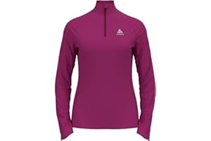 Odlo Donna Top da Corsa con Zip Essential CERAMIWARM