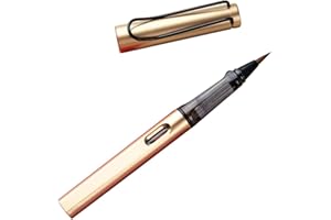 DUESI Pluma estilográfica recargable portátil para caligrafía, pluma estilográfica rellena de pistón, pluma de caligrafía, tinta negra para pintura de caligrafía