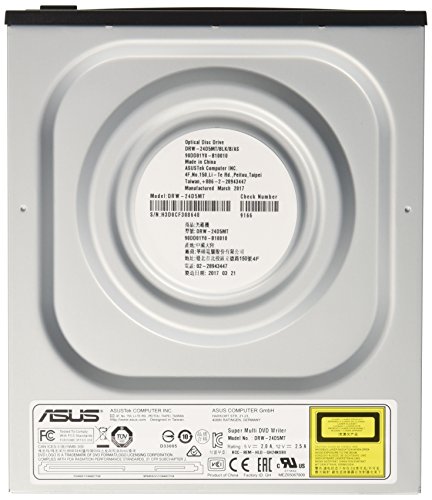 ASUS DRW-24D5MT - Grabador de DVD con Soporte para Discos M  SATA  DVDR SL DL   DVDRW DVD-ROM SL DL   DVD-RAM  DVD V  deo  CD-R  CD-RW  Super Audio CD   Negro