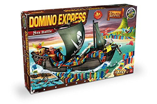 Imagen 6 de Goliath 80891.004 Domino Express Pirate Sea Battle - Juego de efecto dominó, diseño de barco pirata
