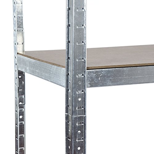 Verzinkter Schwerlast Regal Garage, Einheit 150 kg pro Regal aufzustellen (5 Ebenen 1500 mm H x 700 mm W x 300 mm D) + kostenlose Lieferung am nächsten Tag) - 3
