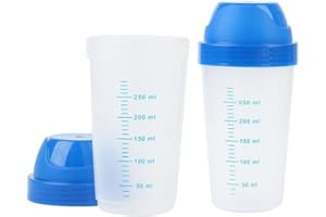Lpitoy 2pc 300 ML Bouteille De Shaker Transparent Milkshake Protéine Poudre De Mélange Bouteille Shake Tasse De Bouteille d'eau Pratique
