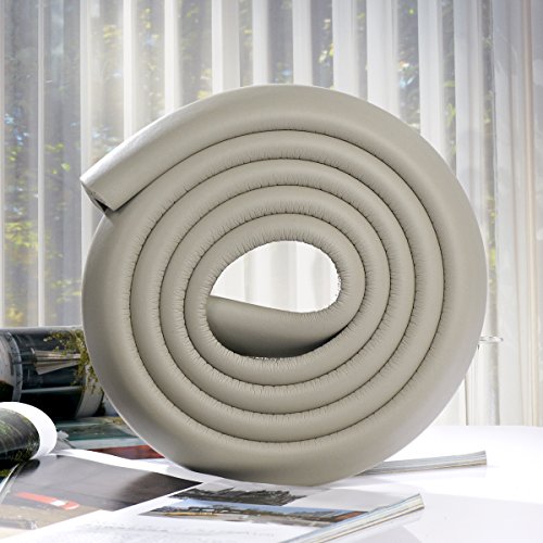 Tinksky 2M L-shaped Thicken Baby Safety Table Edge Corner Protector Guard Cushion Anti-collision Bumper Strip (Grey)