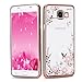 Produktbild Für Samsung Galaxy A3 2016 Silikon Hülle Weich Case,Galaxy A3 2016 Hülle Glitzer,Galaxy A3 2016 Hülle Schmetterling Blumen,EMAXELERS Galaxy A3 2016 Hülle Bling Schmetterling Blumen Glitter Glitzer Sparkle Soft Silicone Tasche für Galaxy A310,Galaxy A310 (2016) Hülle Transparent,Galaxy A3 2016 Hülle Glitter Crystal Electroplate Plating Bumper Frame Bumper TPU Tasche Handytasche Hülle Schale Etui Für Samsung Galaxy A3 2016,Pink Butterfly Flower(Rose Gold)