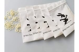 SMILETECH Ambre 3/16 Force lourde 6.5 oz Orthodontique Bretelles élastiques Bandes en caoutchouc dentaire (5 sachets (500 pièces)