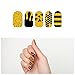 Tattify Bumble Bee Nail Wraps - Buzz Buzz (Set of 22)