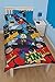 Produktbild Super Hero DC Comic Charakter Lego Batman Reversible Single Bettbezug Set Bettwäsche für Kinder Jungen, blau, Einzelbett