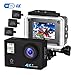 Produktbild VTIN Action Kamera 4K Camera Wifi Sports Cam 170°Ultra-Weitwinkel 2" LCD Unterwasserkamera Helmkamera wasserdicht mit 3 Wiederaufladbare Batterien und und Selfie Stick