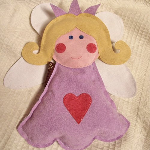 Handmade Suedette Florence Fairy Hottie for Girls, Hot Water Bottle, Beanie Toy, Heat Pack, Microwave Toy, Hottie Toy, Gift Ideas for Girls, Fairy Presents, Little Fairy
