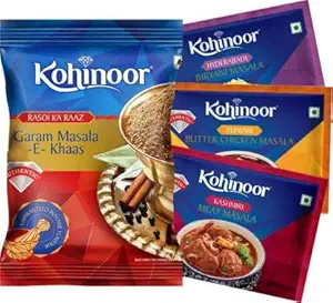 Kohinoor Biryani Masala, 15g with Chicken Masala, 15g, Meat Masala, 15g and Garam Masala, 40g Combo Pack