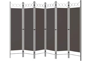 Tidyard Paravento a 3/4/5/6 Pannelli,Divisorio Pieghevole,Separè per Interni,Paravento Separé,Divisorio Interno,Separe divisorio Interno 120x180 cm/160x180 cm/200x180 cm/240x180 cm