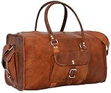 Gusti Leder nature "Henry" Reisetasche Handgepäck Sporttasche Umhängetasche Reisegepäck Bordtasche