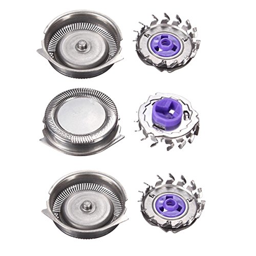 3 Pcs Stainless Steel Shaver Razor Replacement Blades Heads For Hq8100 Hq8140 Hq8142 Hq8150