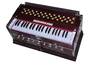 Sharma Musical Store Musical Double Bellow 42 Keys Bass Reed Linden Wood Harmonium