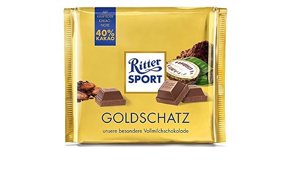 Ritter Sport Goldschatz Vollmilchschokolade 40 Kakao 250g