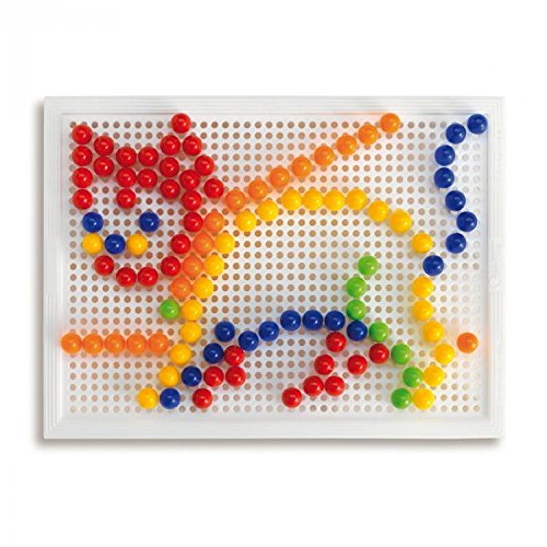 Quercetti 0922 – Mosaik-Steckspiel FantaColor Portable Small, 150 Stecker 10mm - 3