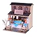 Produktbild Chenang Handgefertigt DIY Puppenhaus ,Puppenvilla mit 2 Etagen,Im japanischen Stil Traumvilla 3D DIY House, Holz Natur Holz Modell Set Miniatur Haus