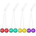ECVV 4Pcs Lato Lato Click Clacker Ball, Pro-Clackers Ball, Hand Wrist Exercise Ball,Colorful Clackers Knockers Balls- Assorted Clacker Balls on a String,Swinging Ball Toys|Random Color|