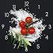 Produktbild Wanduhr aus Glas für die Küche, Cucina Italiana Pomodori, Tomaten, Kräuter, Salz, schwarz, 30x30 cm von Eurographics