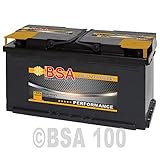 BSA Autobatterie 12V 100Ah Starterbatterie ersetzt 88Ah 90Ah 92Ah 95Ah 