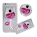 Produktbild iPhone 8 Hülle,Shinetop Flüssig Schutzhülle Soft Weich TPU Silikon Transparent Crystal Klar Case Hülle für iPhone 8 (2017) 4,7 Zoll 3D Kreativ Muster Dynamisch Treibsand Liquid Fließen Flüssig Schwimmend Stern Handyhülle Bling Glänzend Glitzer Diamant Sparkle Durchsichtige Hülle Rückseite Zurück Handy Tasche Schale Etui Cover Beschützer Haut Case -Weinglas Rose Rot