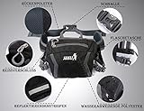 SHOWTIMEZ Gürteltasche Schwarze Wasserabeweisende Bauchtasche Hüfttasche als Daypack Taille Tasche für Morgen Laufen Reisen Wandern -