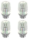 M30 x 1,5mm Heimeier Heizkörper Thermostatkopf Typ K weiß 4er Set