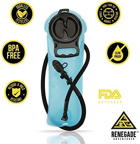 Hydration Bladder - Antibacterial and non BPA For Great Tasting Water - Leak Proof 2 Litre Replacement Water Reservoir Designed For Outdoor Sports So You Can Stay Hydrated and Perform Better