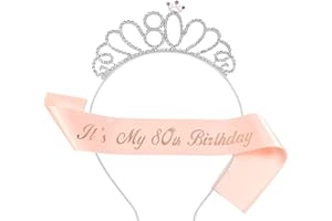 Miss-shop - Diadema de cumpleaños, tiara de cristal, corona de 16 cumpleaños, niña, Sash para corona de novia, proms de boda, concurso de princesa, fiestas