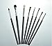 Prsonalized-UK® 8 X Eye Brushes Set Blend Eyeshadow Angled Eyeliner Smoked Makeup Brush