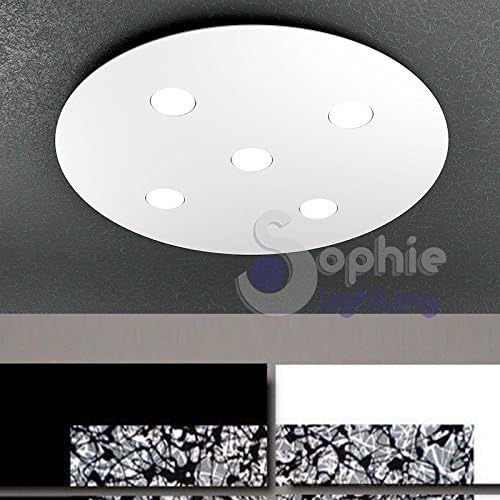 Ceiling light large Maxi Round Panel 70 cm Replaceable LED 45 W Ceiling Lamp Ultra Modern Design Height Slim Low Roof 3.3 cm Elegant Minimal White Steel Living Dining Room Bathroom Disk pl5t Sophie Lighting
