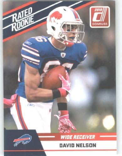 2010 Donruss Rated Rookies Football Card # 24 David Nelson - Buffalo Bills (RC - Rookie Card) NFL Trading Card!