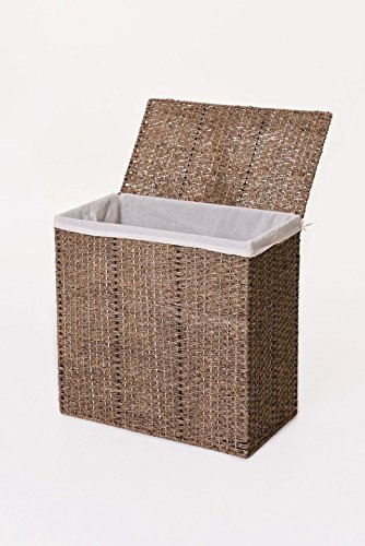 VIVANNO Große Truhe / Wäschekorb Seegras „TOP“ Natur 54cm - 2