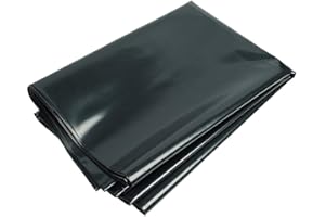 KAHEIGN 2m x 10m Bâche En Polyéthylène Noir, 2mil D'épaisseur Couverture De Polytunnel De Culture De Jardin Membrane Horticole En Polyéthylène Pour L'isolation De Jardinage (125mu/500g)