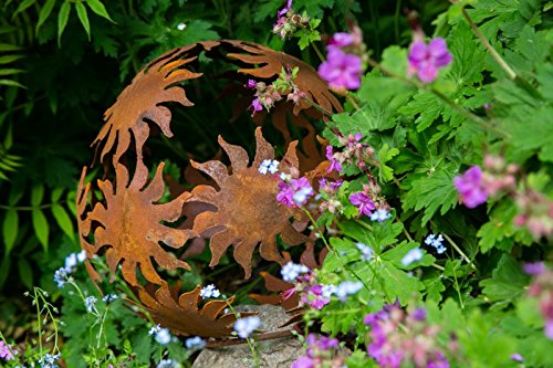 Dekokugel, Rost Ø 30cm Sonne - 3