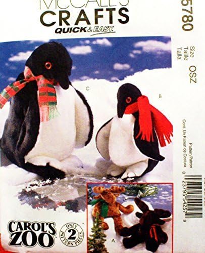 McCall's Crafts Moose And Penquins Pattern M5780 by McCall Crafts