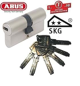 Abus EC550 Serratura A Doppio Cilindro 45/45 Mm – 6 Chiavi, Funzione Emergenza, Antiforo