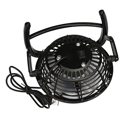Ularma MIni Fan USB Ventilator Schreibtisch Kühler Super Silent Diameter 96mm (Schwarz) - 4