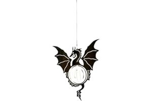 BWA Hanging Stainless Steel Garden Wind Spinner Sun Catcher Crystal - Large Dragon