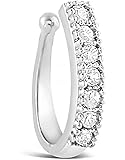 VAMAFASHIONS Without Piercing Clip on Silver Nose pin without Hole Pressing Type Press Nose ring for Women