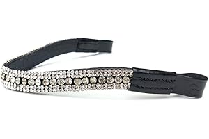 Countrypride SPARKY BLING BROWBAND 5 ROW DIAMANTE FOR BRIDLES IDEAL FOR SHOWING AND DRESSAGE CLEAR