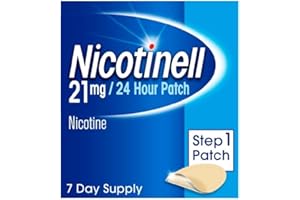 Nicotinell Nicotine Patch, Quit Smoking Aid Step 1, 24 Hour Patch, 21 mg, Pack of 7