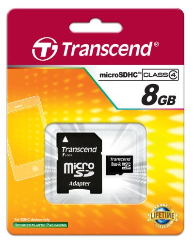 Transcend Micro SDHC 8GB Class 4 Speicherkarte mit SD-Adapter - 3