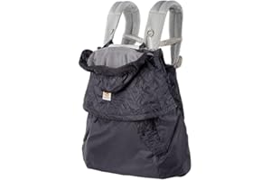 Ergobaby Cocon Météo Hiver, protection contre la pluie et le froid avec doublure en polaire pour tous les Porte-Bébés Ergobaby, protection par tous les temps avec housse imperméable, Charcoal