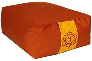 Raum der Stille Meditations und Yoga Kissen rechteckig 38x28x13cm mit Tragegriff Unterseite schwarz Diverse Farben gefüllt mit Buchweizenhülsen nachfüllbar