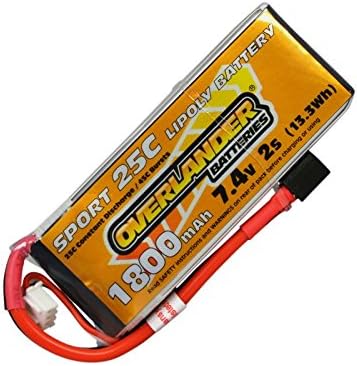 1800mAh 2S 7.4v 25C Lipo Battery - Overlander Sport